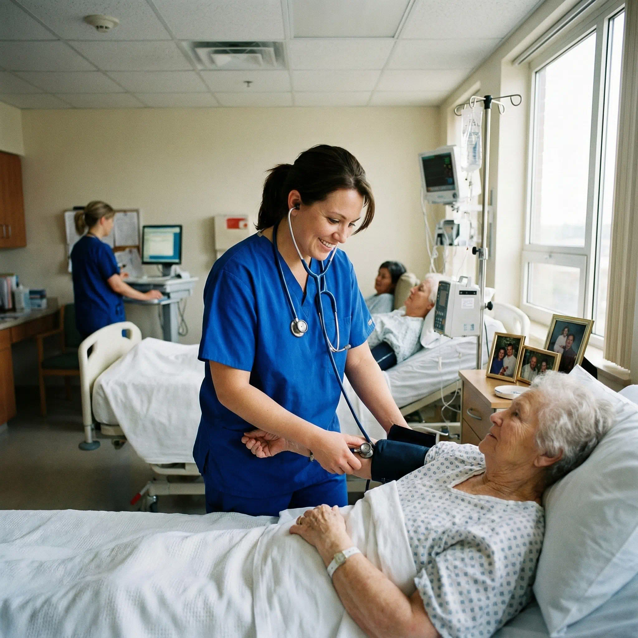 Студенты-медсёстры на практических занятиях