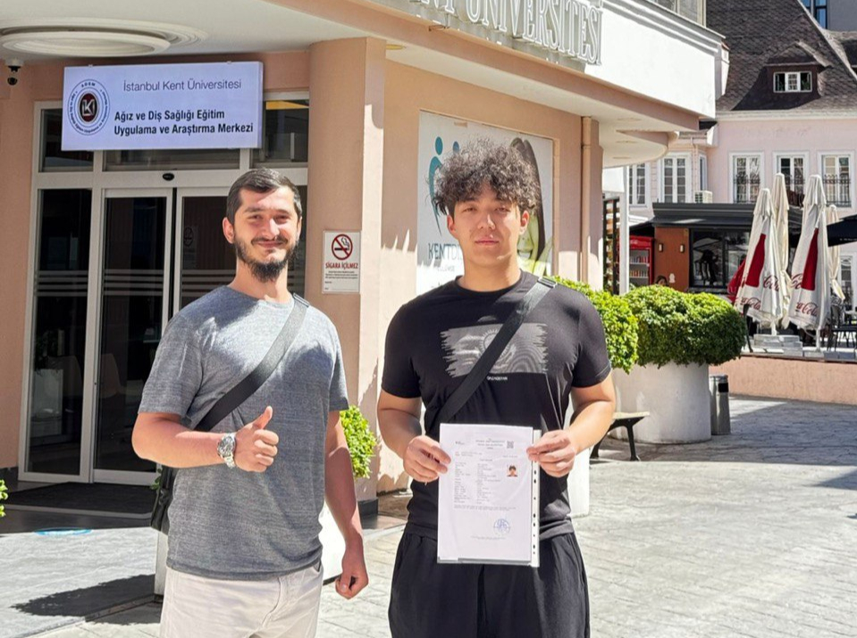 Happy students with Turkish university acceptance letters