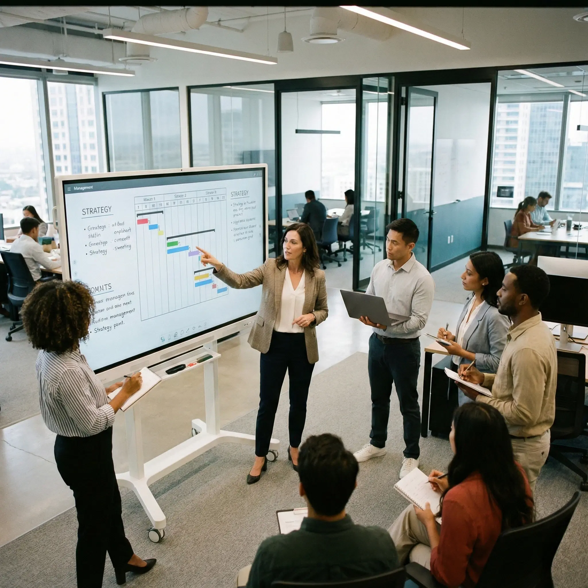 Modern ofiste iş toplantısı