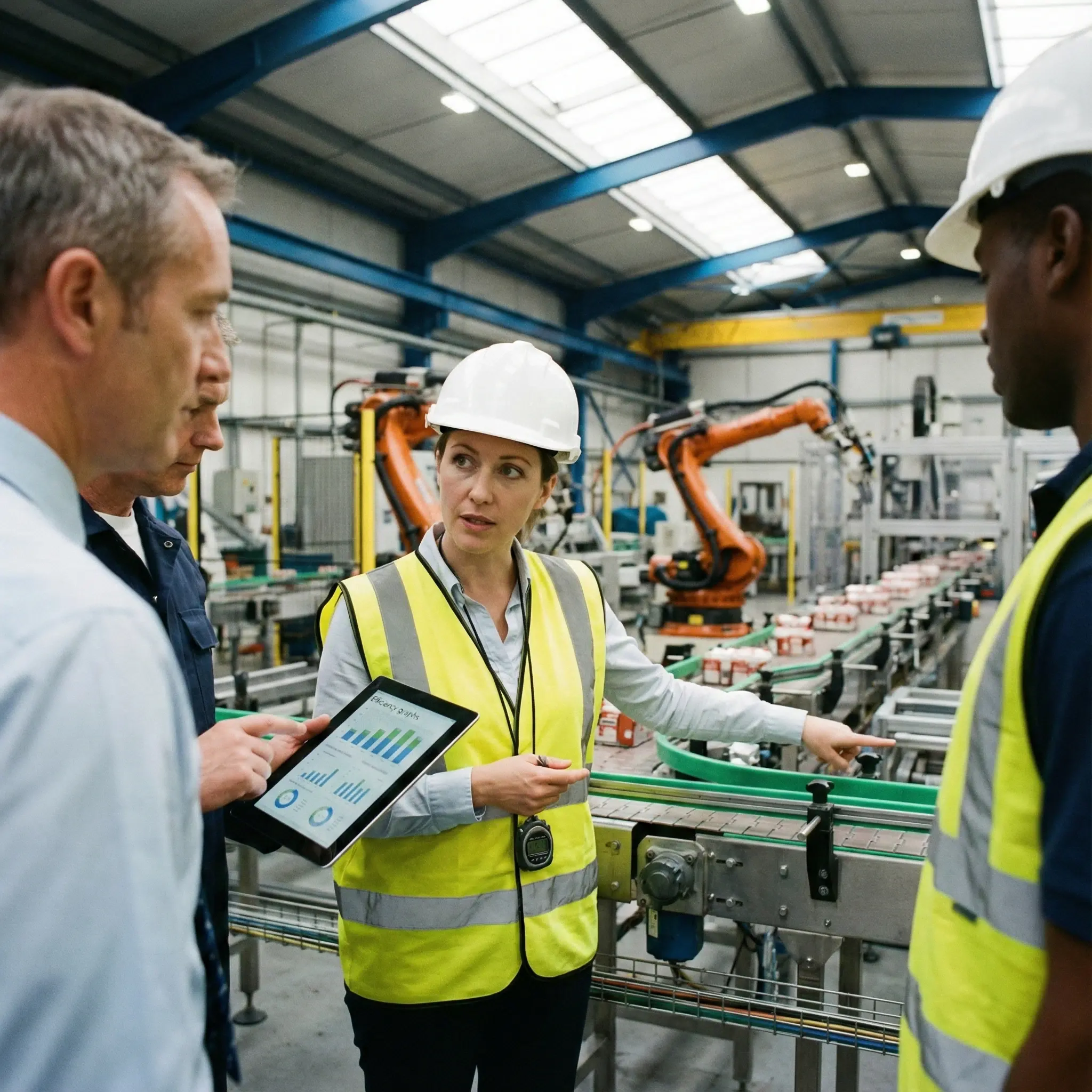 Студенты промышленной инженерии анализируют процессы