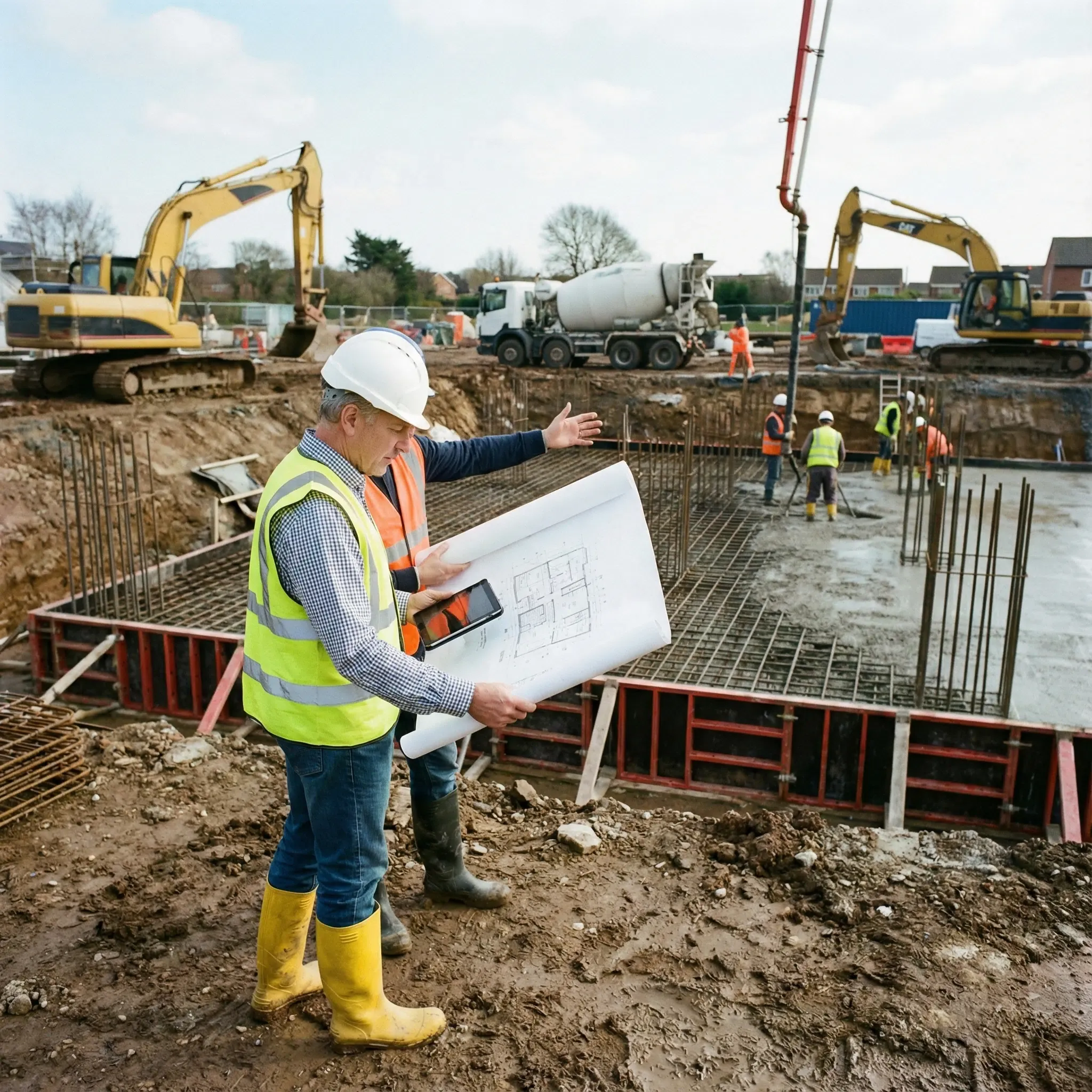 Студенты инженерного факультета на строительной площадке в Турции